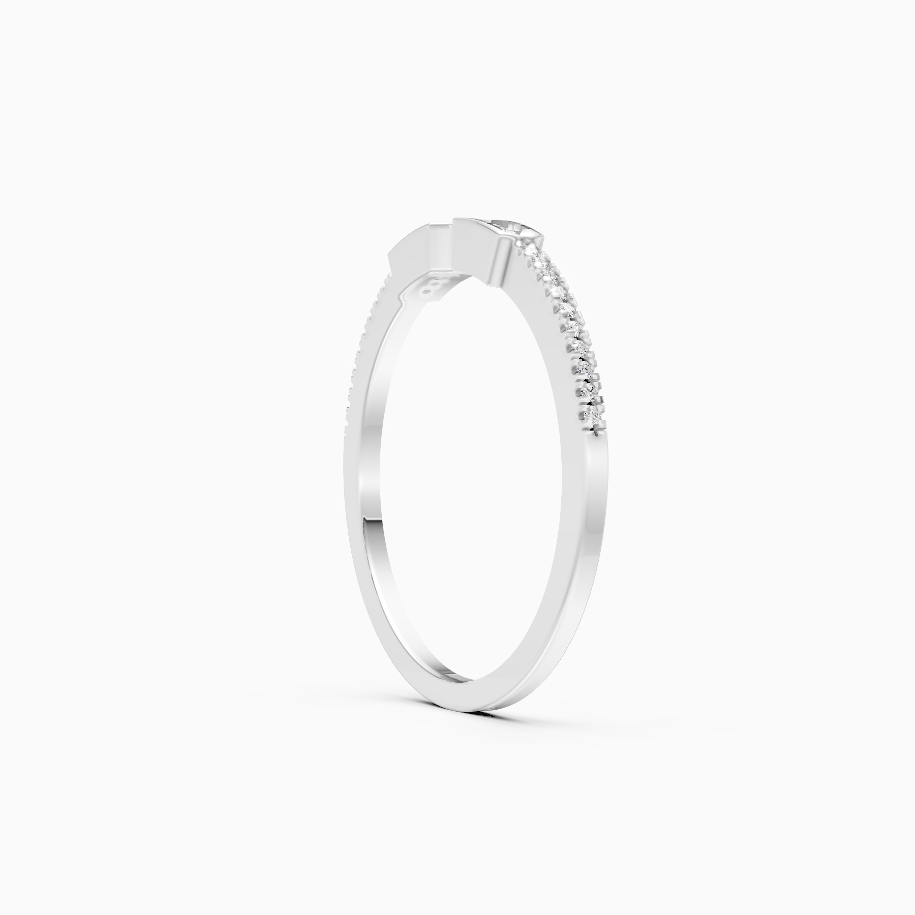 Minimalist Open-Top Lab Grown Diamond Ring